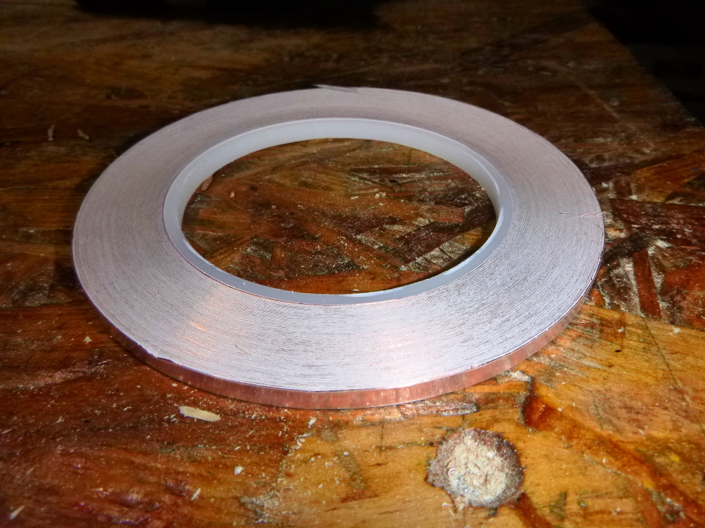 Self-adhesive copper tape 6mm against static charge of the sucti